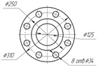 Габаритные размеры насоса ЦНС 60-330