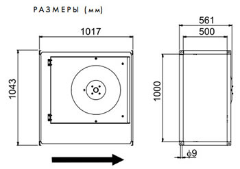 Технические характеристики канальных вентиляторов серии RKB: RKB RKB RKB RKB1000x500 J1